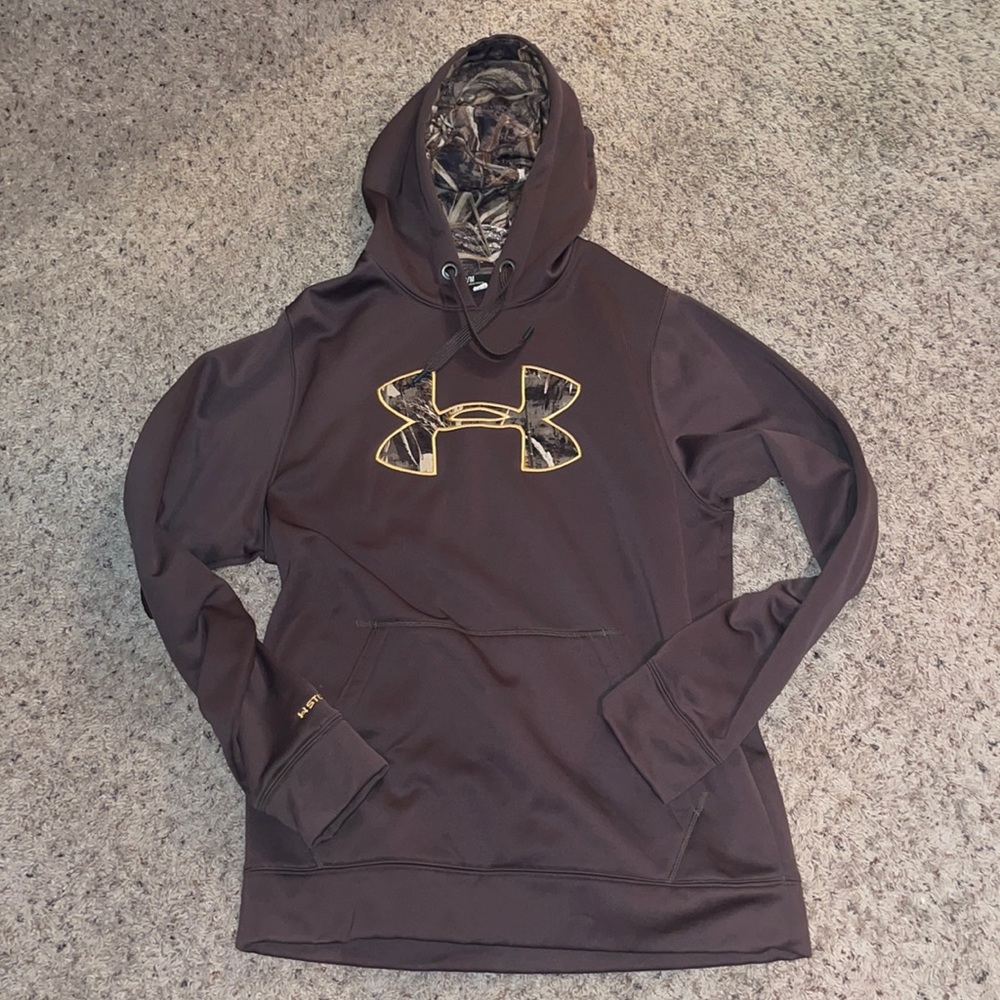 Under Armour brown and camo sweatshirt